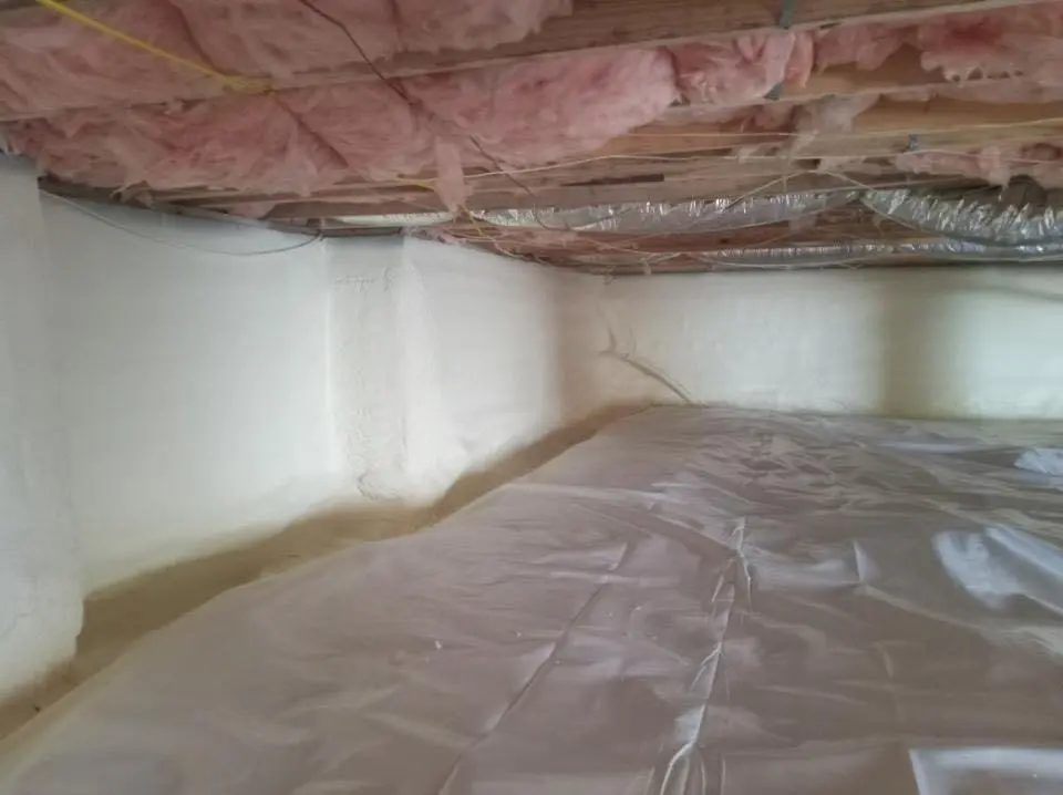 Crawl space encapsulation with closed-cell spray foam for Attic Insulation in Rockcreek