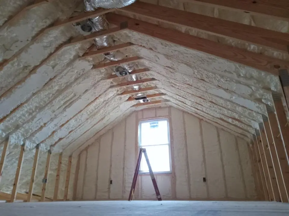 Spray foam roofing application for Crawl Space Insulation project in Rockcreek